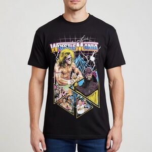 NWT WWE Wrestlemania VI T Shirt Warrior Savage Piper Hart Foundation Size Med